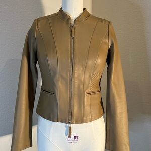Women's Tan Leather Jacket